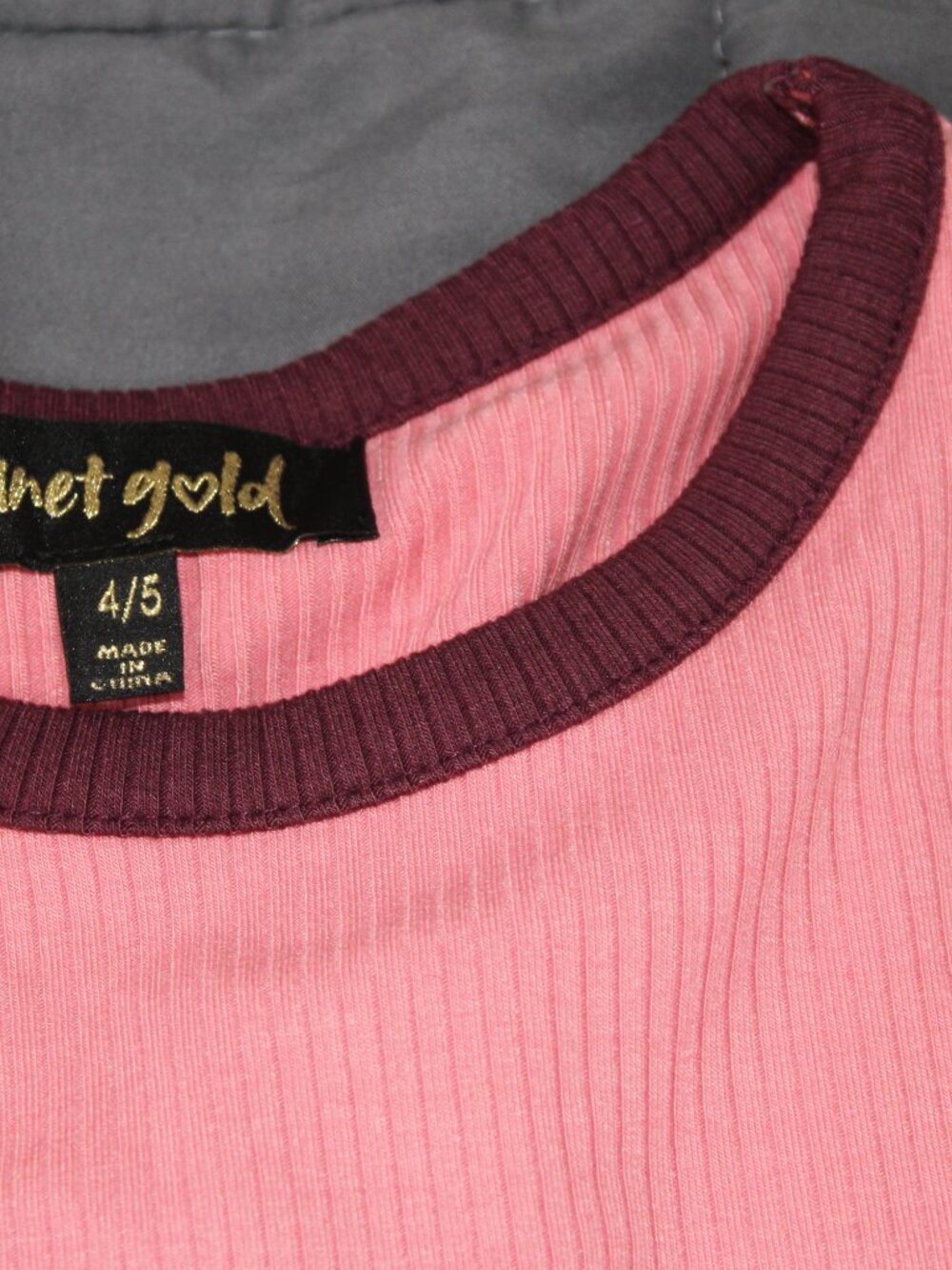 Planet Gold NWT Ribbed Ringer Bodycon Mini Dress Pink Size 4/5 - Picture 8 of 8